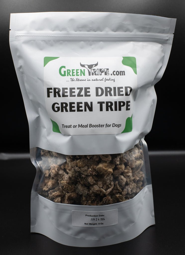 freeze-dried, green tripe, meal topper, raw pet food